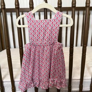 Janie & Jack Printed Pinnie Dress 12-18M